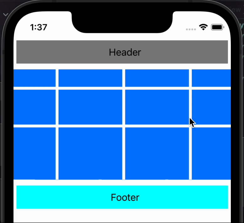 Item 垂直相疊的橫向滾動（像AppStore）
